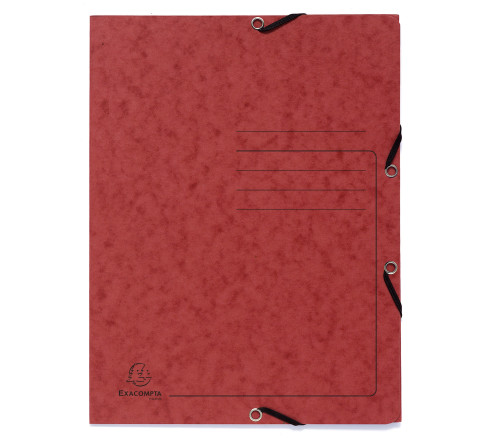 Paquet de 3 chemises à élastiques 3 rabats carte lustrée 355gm2 - A4