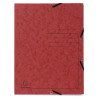 Paquet de 3 chemises à élastiques 3 rabats carte lustrée 355gm2 - A4
