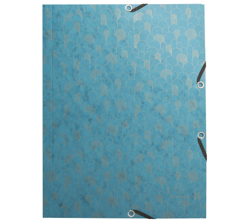 Chemise à élastiques 3 rabats carte lustrée 400g/m2 Néo Déco