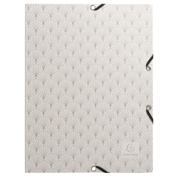 Chemise à élastiques 3 rabats carte lustrée 400g/m2 Néo Déco