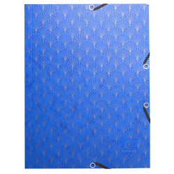 Chemise à élastiques 3 rabats carte lustrée 400g/m2 Néo Déco
