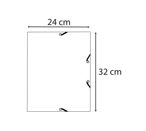 Chemise à élastiques 3 rabats carte lustrée 400g/m2 Néo Déco