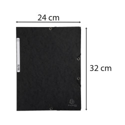 Chemise 3 rabats à élastiques carte lustrée 400g/m2 - A4