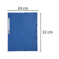 Chemise 3 rabats à élastiques carte lustrée 400g/m2 - A4