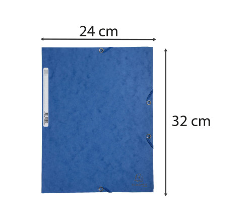 Chemise 3 rabats à élastiques carte lustrée 400g/m2 - A4