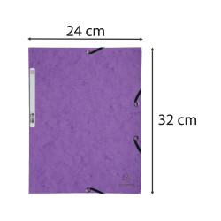 Chemise 3 rabats à élastiques carte lustrée 400g/m2 - A4