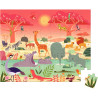 Puzzle 54 pièces, la réserve animalière