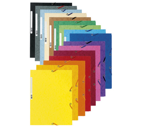 Chemises à élastiques carte lustrée 3 rabats