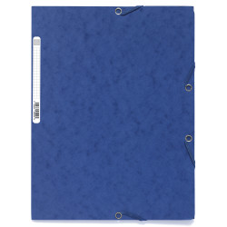 Chemise 3 rabats à élastiques carte lustrée 400g/m2 - A4
