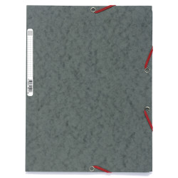 Chemise 3 rabats à élastiques carte lustrée 400g/m2 - A4