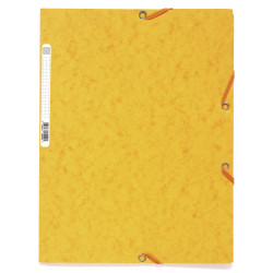 Chemise 3 rabats à élastiques carte lustrée 400g/m2 - A4