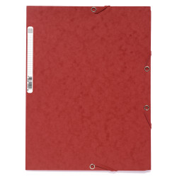 Chemise 3 rabats à élastiques carte lustrée 400g/m2 - A4