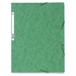 Chemise 3 rabats à élastiques carte lustrée 400g/m2 - A4