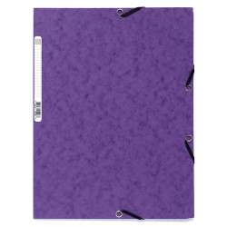 Chemise 3 rabats à élastiques carte lustrée 400g/m2 - A4