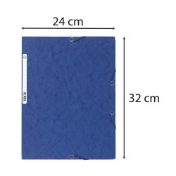 Chemise 3 rabats à élastiques carte lustrée 400g/m2 - A4