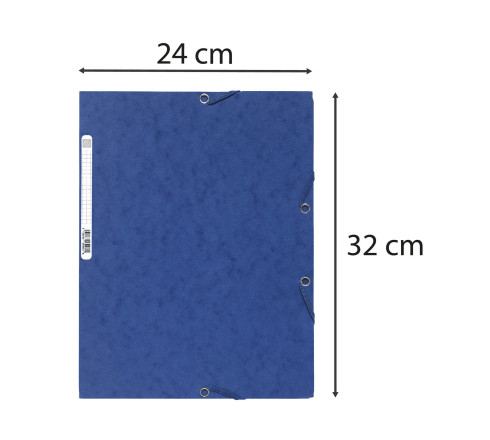 Chemise 3 rabats à élastiques carte lustrée 400g/m2 - A4