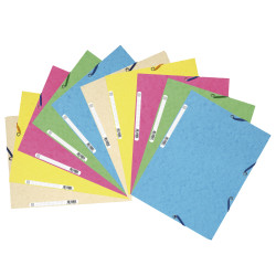 Chemise 3 rabats à élastiques carte lustrée 400g/m2 ® - A4