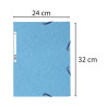 Chemise 3 rabats à élastiques carte lustrée 400g/m2 ® - A4