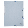 Lot de 3 chemises à élastiques 3 rabats carte lustrée 400g/m2 - A4