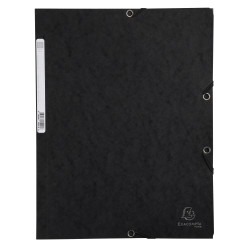 Lot de 3 chemises à élastiques 3 rabats carte lustrée 400g/m2 - A4