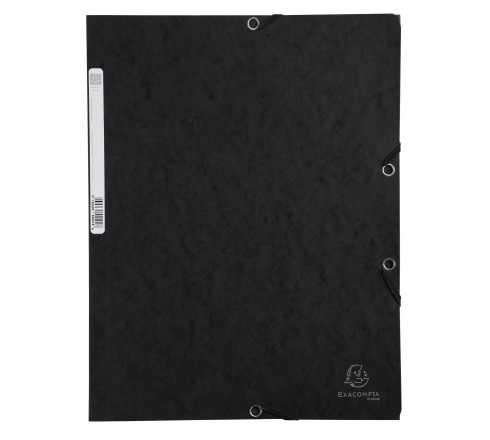 Lot de 3 chemises à élastiques 3 rabats carte lustrée 400g/m2 - A4