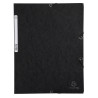 Lot de 3 chemises à élastiques 3 rabats carte lustrée 400g/m2 - A4