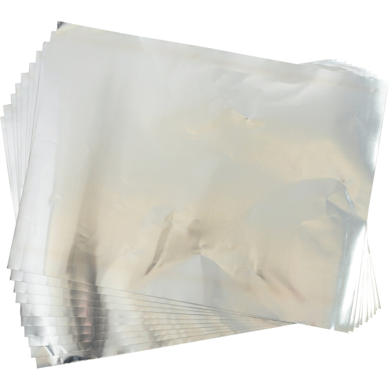Pochette 10 feuilles métal repousser aluminium format 40 x 30 cm