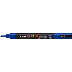 Marqueur Posca pointe fine ogive bleu foncé