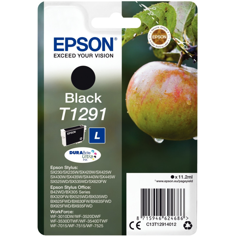 Epson POMME cartouche jet d'encre noire haute capacité authentique (T1