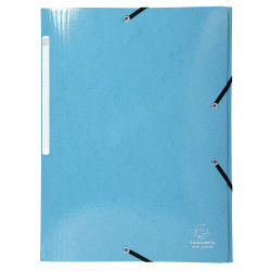 Chemise à élastiques 3 rabats maxi capacity carte lustrée pelliculée Iderama - A4