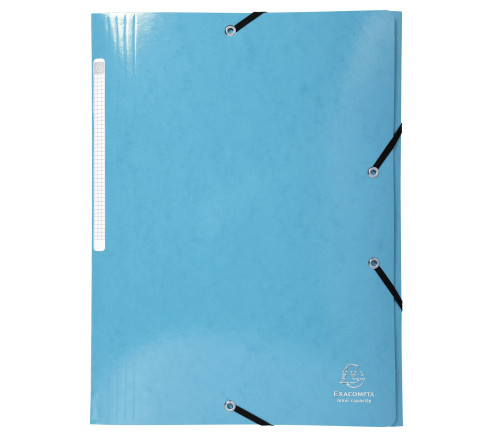 Chemise à élastiques 3 rabats maxi capacity carte lustrée pelliculée Iderama - A4