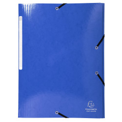 Chemise à élastiques 3 rabats maxi capacity carte lustrée pelliculée Iderama - A4