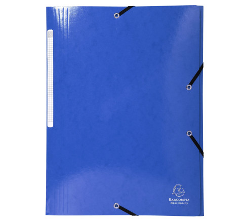 Chemise à élastiques 3 rabats maxi capacity carte lustrée pelliculée Iderama - A4