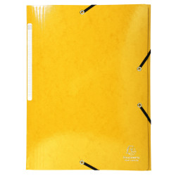 Chemise à élastiques 3 rabats maxi capacity carte lustrée pelliculée Iderama - A4
