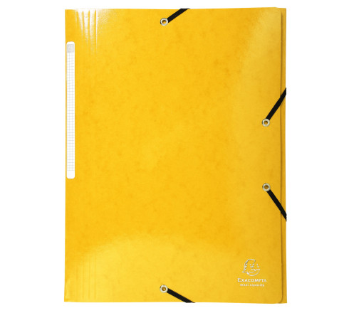 Chemise à élastiques 3 rabats maxi capacity carte lustrée pelliculée Iderama - A4