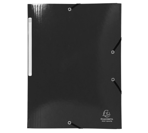 Chemise à élastiques 3 rabats maxi capacity carte lustrée pelliculée Iderama - A4