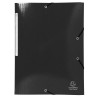 Chemise à élastiques 3 rabats maxi capacity carte lustrée pelliculée Iderama - A4