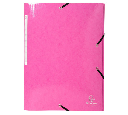 Chemise à élastiques 3 rabats maxi capacity carte lustrée pelliculée Iderama - A4