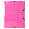 Chemise à élastiques 3 rabats maxi capacity carte lustrée pelliculée Iderama - A4