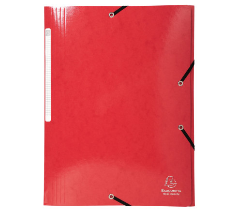 Chemise à élastiques 3 rabats maxi capacity carte lustrée pelliculée Iderama - A4