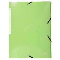 Chemise à élastiques 3 rabats maxi capacity carte lustrée pelliculée Iderama - A4