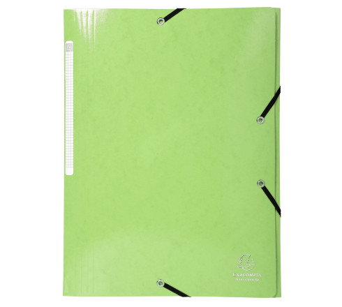 Chemise à élastiques 3 rabats maxi capacity carte lustrée pelliculée Iderama - A4