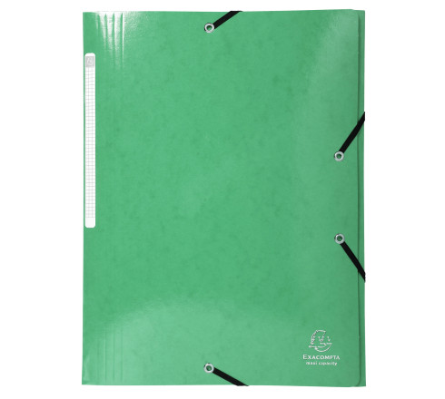 Chemise à élastiques 3 rabats maxi capacity carte lustrée pelliculée Iderama - A4