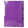 Chemise à élastiques 3 rabats maxi capacity carte lustrée pelliculée Iderama - A4