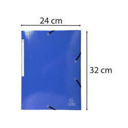 Chemise à élastiques 3 rabats maxi capacity carte lustrée pelliculée Iderama - A4