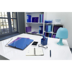 Chemise à élastiques 3 rabats maxi capacity carte lustrée pelliculée Iderama - A4
