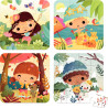 Boite de 4 puzzles progressifs, les 4 saisons