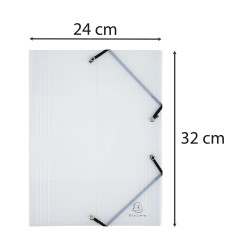 Chemise à élastique 3 rabats Polypropylène 5/10e Crystal - A4