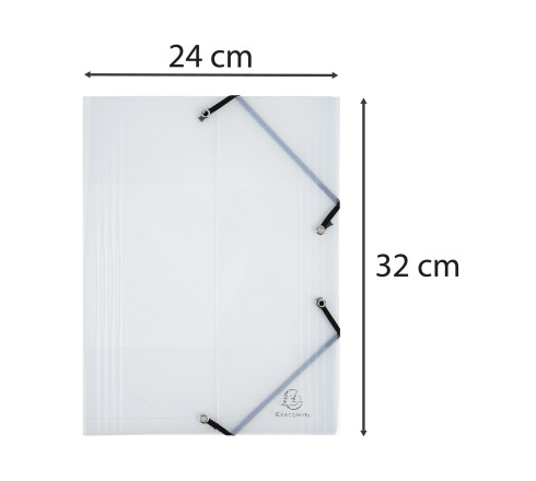 Chemise à élastique 3 rabats Polypropylène 5/10e Crystal - A4