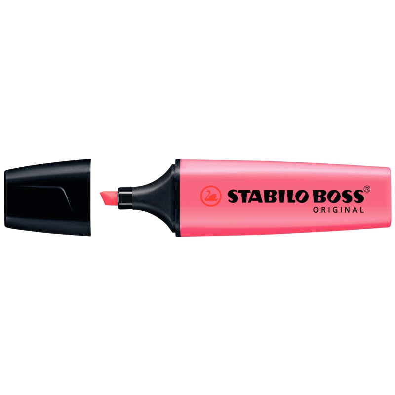 Boîte de 10 surligneurs Boss rose